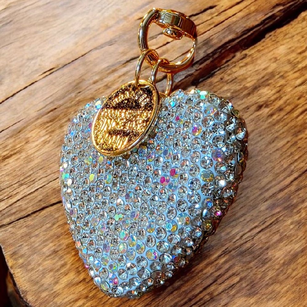 Sparkling Rhinestone Heart Charm/Keychain - Picture 2 of 4